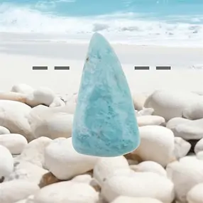 Pietra burattata di Larimar forata, 4,5 cm, unico 143 | Marco Schreier