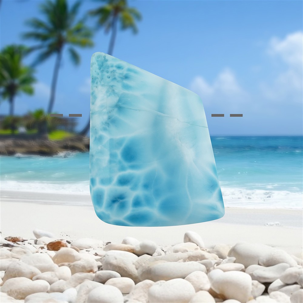 Cabochon Larimar percé, 4,6cm, Pièces uniques 151 | Marco Schreier
