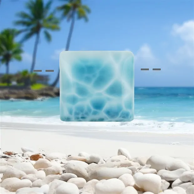 Cabochon Larimar percé, 2,5cm, Pièces uniques 154 | Marco Schreier