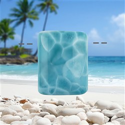 2811196157 Cabochon Larimar percé, 3,4cm, Pièces uniques 157 | Marco Schreier
