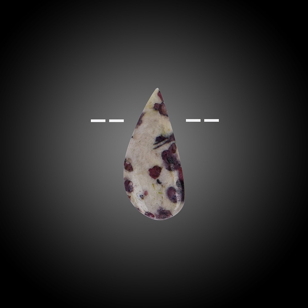 Cabochon Turmalin (rosa) in Matrix gebohrt Unikat 017 | Marco Schreier