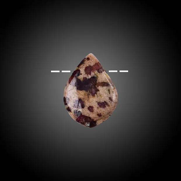 Cabochon Turmalin (rosa) in Matrix gebohrt Unikat 022 | Marco Schreier