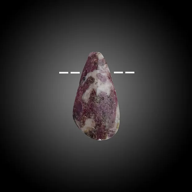 Cabochon tourmaline (pink) drilled in matrix Unique 025 | Marco Schreier