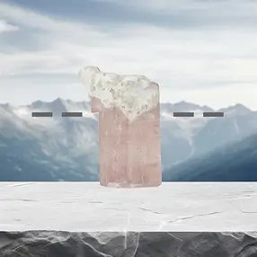 Raw crystal tourmaline (pink) drilled unique 027 | Marco Schreier