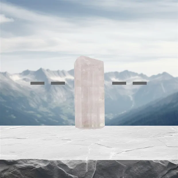 Cristal brut Tourmaline (rose) percée, 2,7cm, Pièces uniques 028 | Marco Schreier