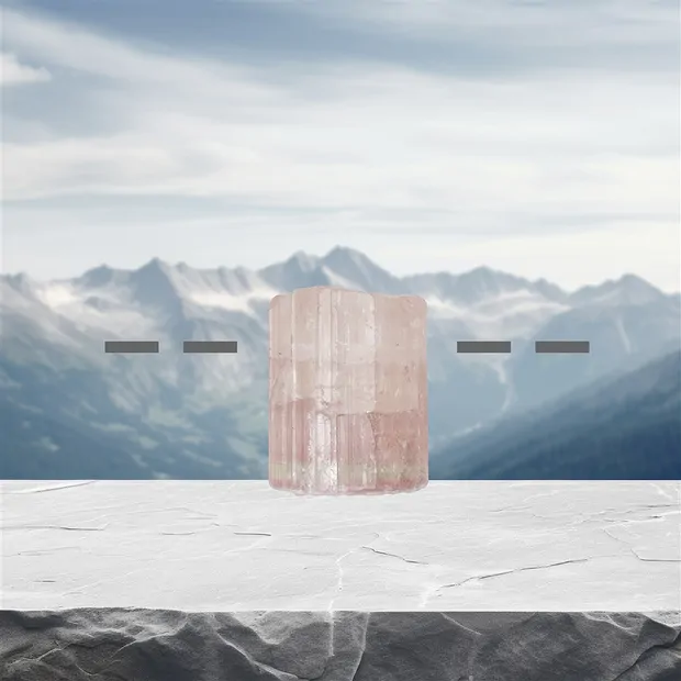 Turmalina cristalina en bruto (rosa) perforada, 2,0cm, única 031 | Marco Schreier