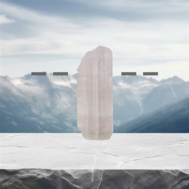 Cristal brut Tourmaline (rose) percée, 3,2cm, Pièces uniques 033 | Marco Schreier