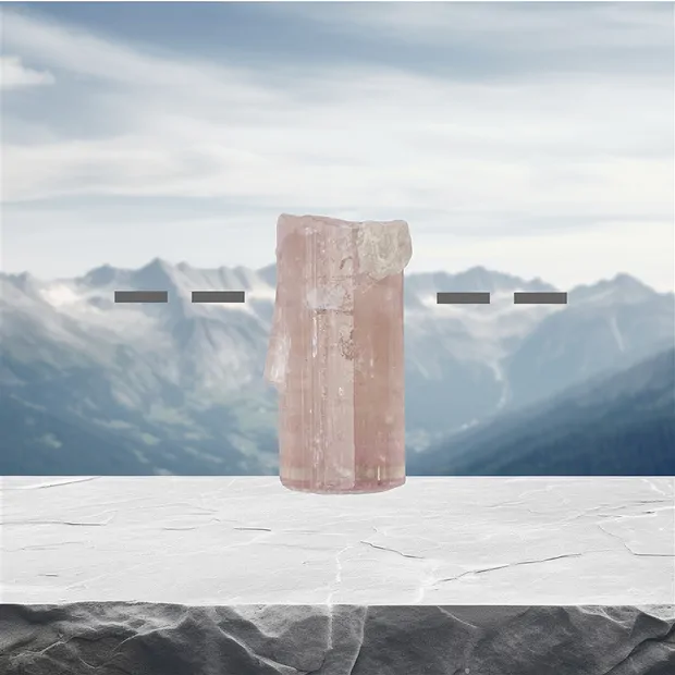 Cristallo grezzo di tormalina (rosa) forato, 2,7 cm, unico 034 | Marco Schreier