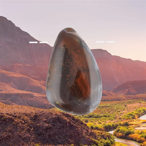 Freeform Agate de feu percée Pièces uniques 028 | Marco Schreier