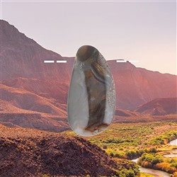 2811399030 Agata di fuoco a forma libera forata unica 030 | Marco Schreier