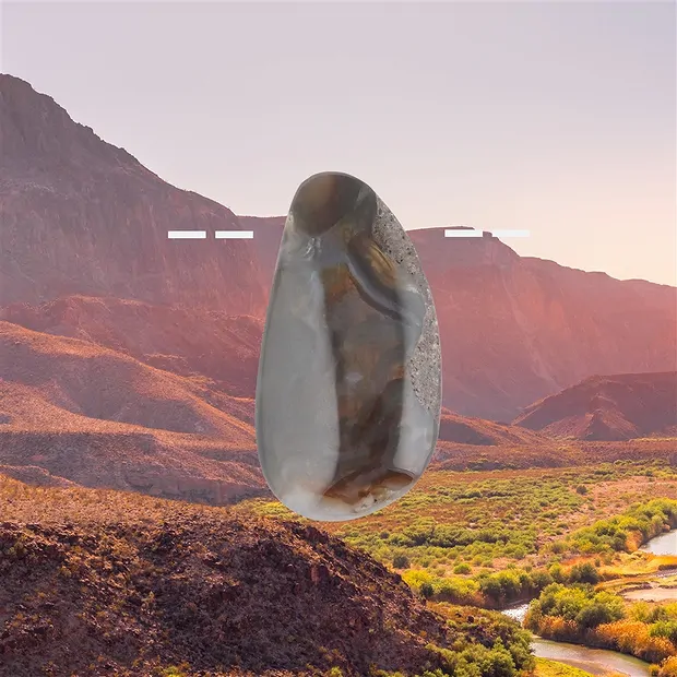 Freeform Agate de feu percée Pièces uniques 030 | Marco Schreier