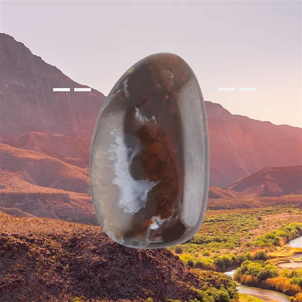 Freeform Agate de feu percée Pièces uniques 037 | Marco Schreier