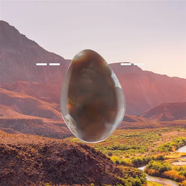 Freeform Agate de feu percée Pièces uniques 039 | Marco Schreier