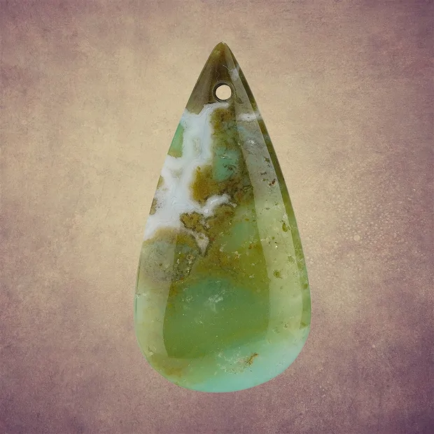 Cabochon Gem Silica drilled unique 025 | Schreier gems, healing stones & jewelry