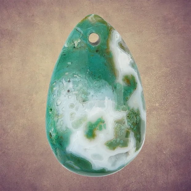 Cabochon Gem Silica gebohrt Unikat 031 | Edelsteine, Heilsteine & Schmuck-Handel