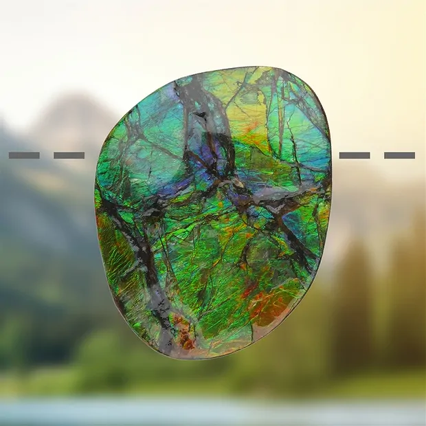 Ammolite drilled unique 110, 5.0cm | wholesaler gems, healing stones & jewelry