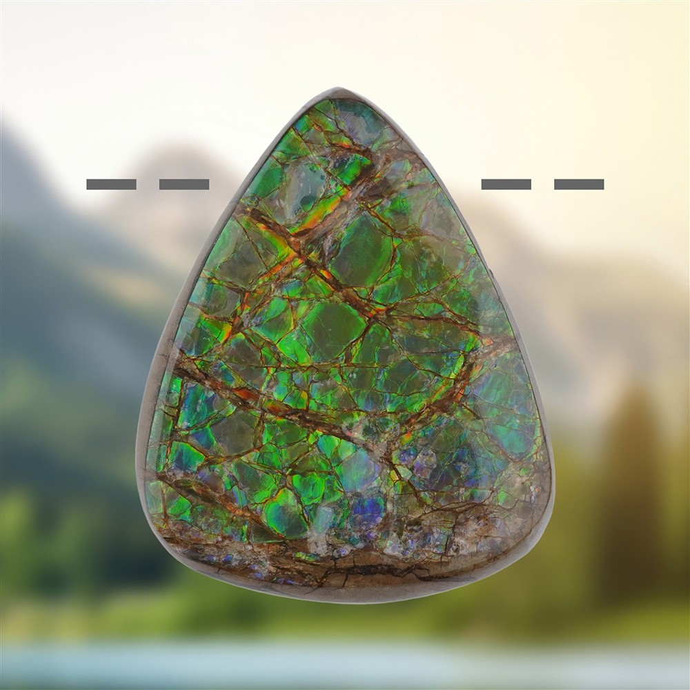 Ammolite drilled unique 111, 5.0cm | wholesaler gems, healing stones & jewelry