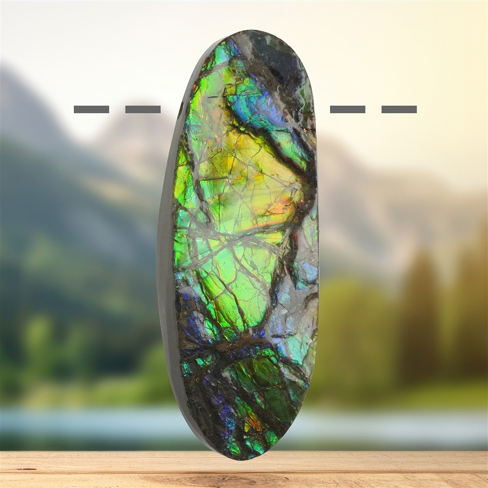 Ammolite drilled unique piece 113, 7.8cm | wholesaler gems & healing stones