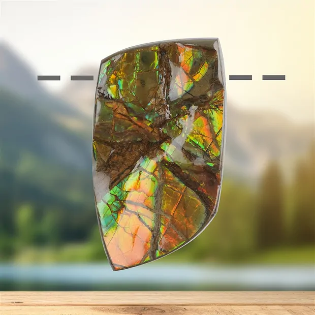 Ammolith gebohrt, 4,8cm, Unikat 121 | Schreier Edelsteine, Heilsteine & Schmuck