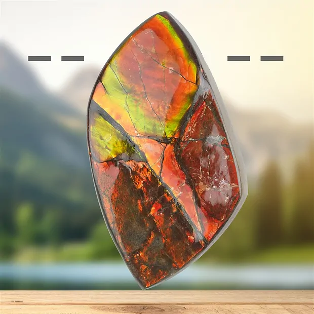 Ammolith gebohrt, 4,9cm, Unikat 127 | Schreier Edelsteine, Heilsteine & Schmuck