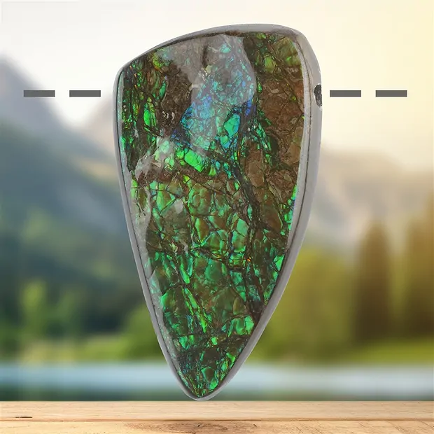 Ammolith gebohrt, 5,5cm, Unikat 128 | Schreier Edelsteine, Heilsteine & Schmuck