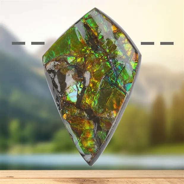 Ammolith gebohrt, 5,6cm, Unikat 129 | Schreier Edelsteine, Heilsteine & Schmuck