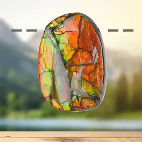 Ammolith gebohrt, 4,4cm, Unikat 132 | Schreier Edelsteine, Heilsteine & Schmuck