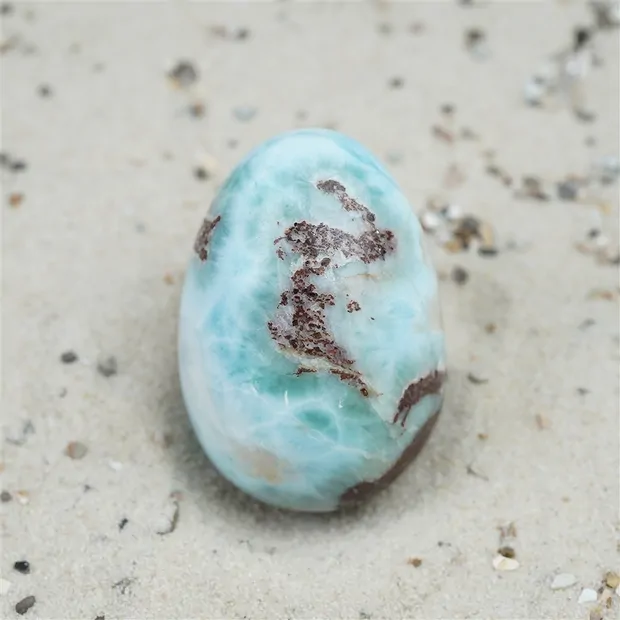 Egg Larimar, 4,3cm, unique piece 038 | wholesaler gems, healing stones & jewelry
