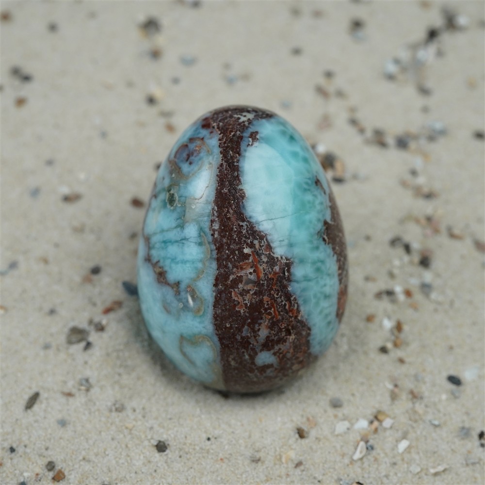 Egg Larimar, 4,7cm, unique 048 | minerals trade - gems, healing stones & jewelry