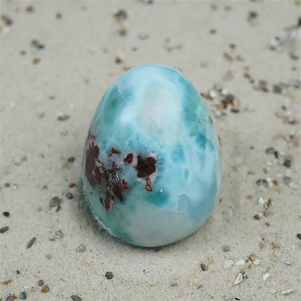 Ei Larimar, 5,1cm, Unikat 055 | Großhändler Edelsteine, Heilsteine & Schmuck