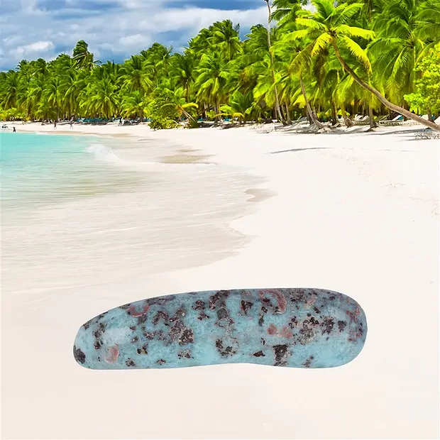 Longstone Larimar, 7,4cm, Unikat 023 | Schreier Edelsteine, Heilsteine & Schmuck