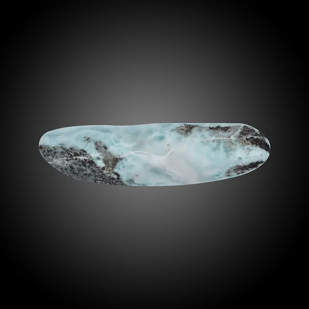 Longstone Larimar, 9,9cm, Unikat 033 | Schreier Edelsteine, Heilsteine & Schmuck