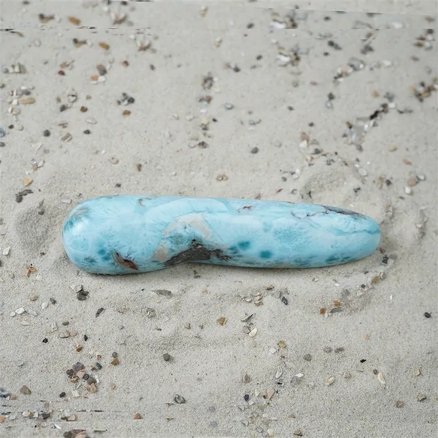 Larimar de piedra larga, 9,5cm, único 043 | Marco Schreier