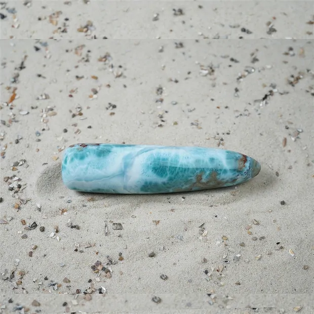 Longstone Larimar, 9,5cm, Unikat 054 | Schreier Edelsteine, Heilsteine & Schmuck