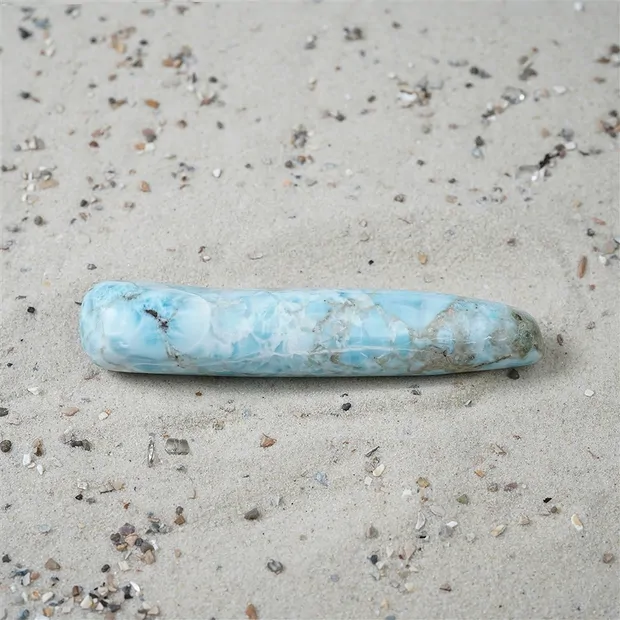 Longstone Larimar, 9,7cm, Unikat 056 | Schreier Edelsteine, Heilsteine & Schmuck