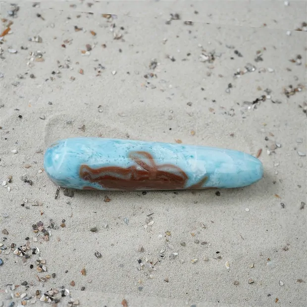 Longstone Larimar, 10,4cm, Unikat 057 | Edelsteine, Heilsteine & Schmuck-Handel