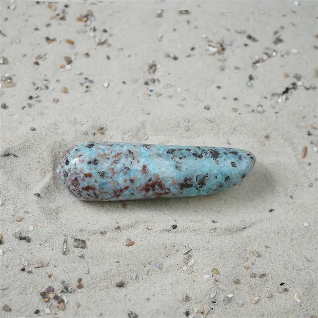 Longstone Larimar, 7,4cm, Unikat 066 | Schreier Edelsteine, Heilsteine & Schmuck