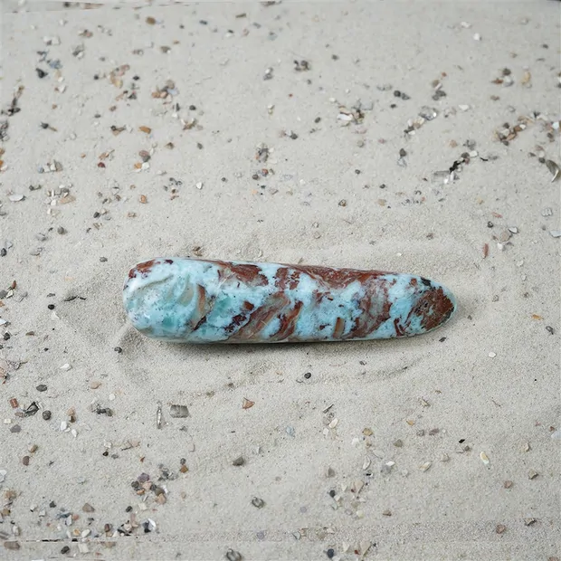 Longstone Larimar, 9,0cm, Unikat 069 | Schreier Edelsteine, Heilsteine & Schmuck