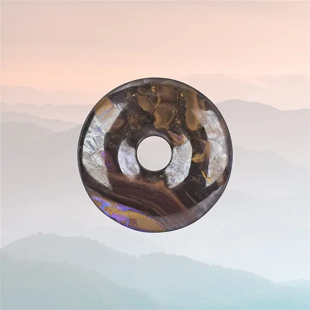 Donut boulder opal unique 007 | minerals trade - gems, healing stones & jewelry