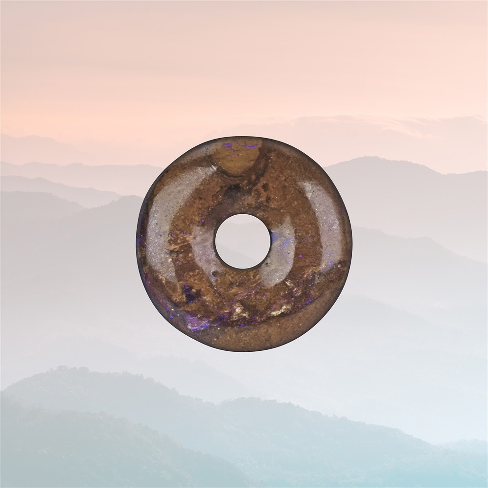 Ciambella boulder opale unica 024 | Gemme Schreier, pietre curative e gioielli