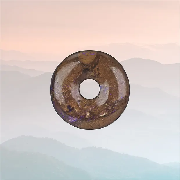 Donut boulder opal unique 024 | minerals trade - gems, healing stones & jewelry