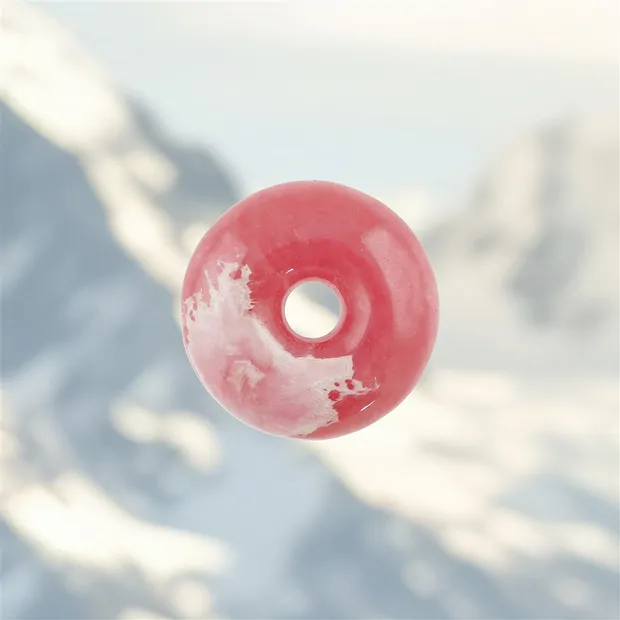 Rhodochrosite donut, 2.6 cm, unique 004 | wholesaler gems & healing stones