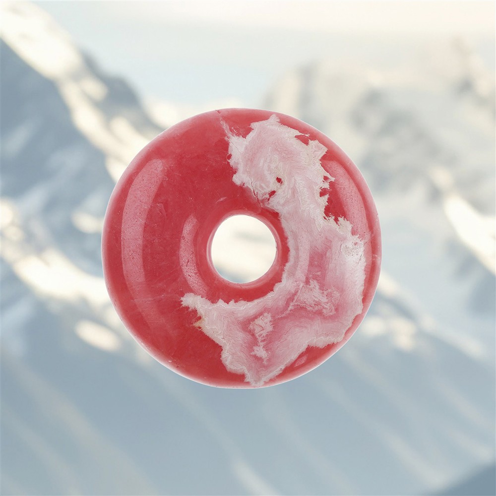 Ciambella di Rodocrosite, 3,8 cm, unico 007 | grossista gemme e pietre curative