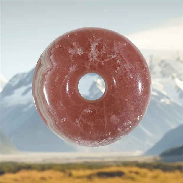 Donut Rhodochrosit, 3,1cm, Unikat 013 | Edelsteine, Heilsteine & Schmuck-Handel