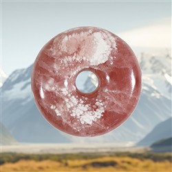 2814130014 Rhodochrosite donut, 4.0 cm, unique 014 | wholesaler gems & healing stones