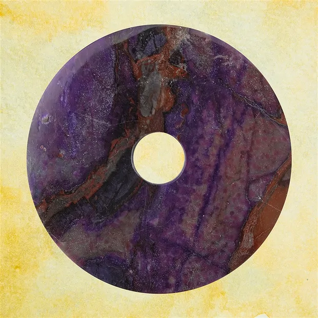 Scheibe Sugilith Unikat 025 | Mineralien-Handel Edelsteine, Heilsteine & Schmuck