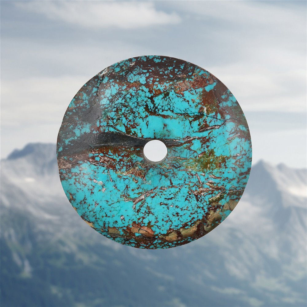 Donut Turquoise (stab.), 4,6cm, unique 013 | wholesaler gems & healing stones