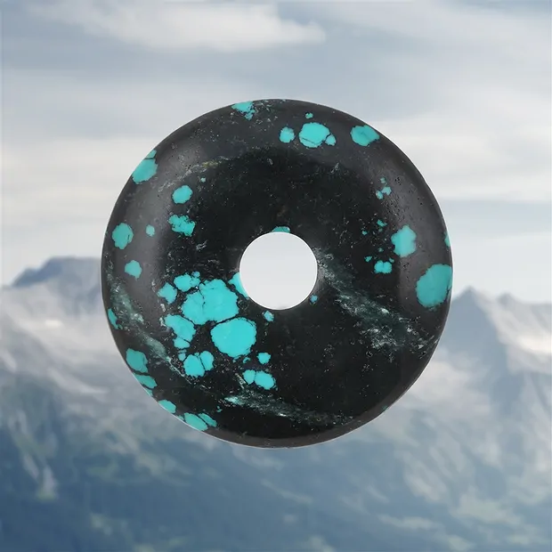Donut Türkis (stab.), 4,2cm, Unikat 014 | GH Edelsteine, Heilsteine & Schmuck