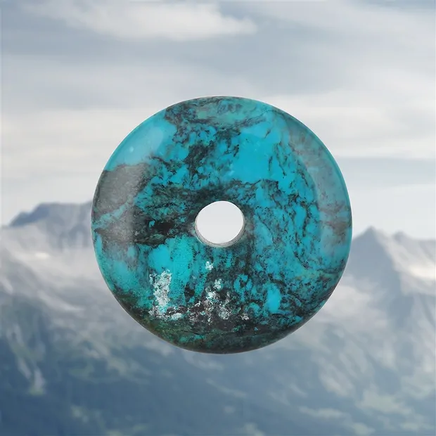 Donut Türkis (stab.), 4,2cm, Unikat 015 | GH Edelsteine, Heilsteine & Schmuck