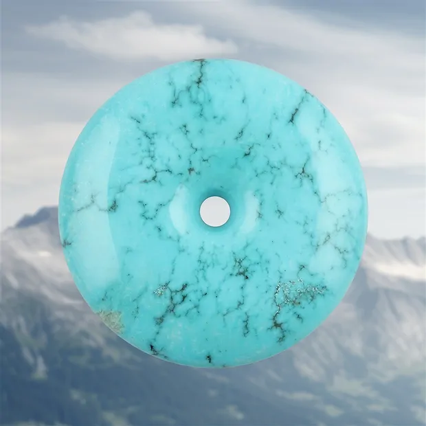 Donut Turquoise (stab.), 6,8cm, unique 025 | wholesaler gems & healing stones